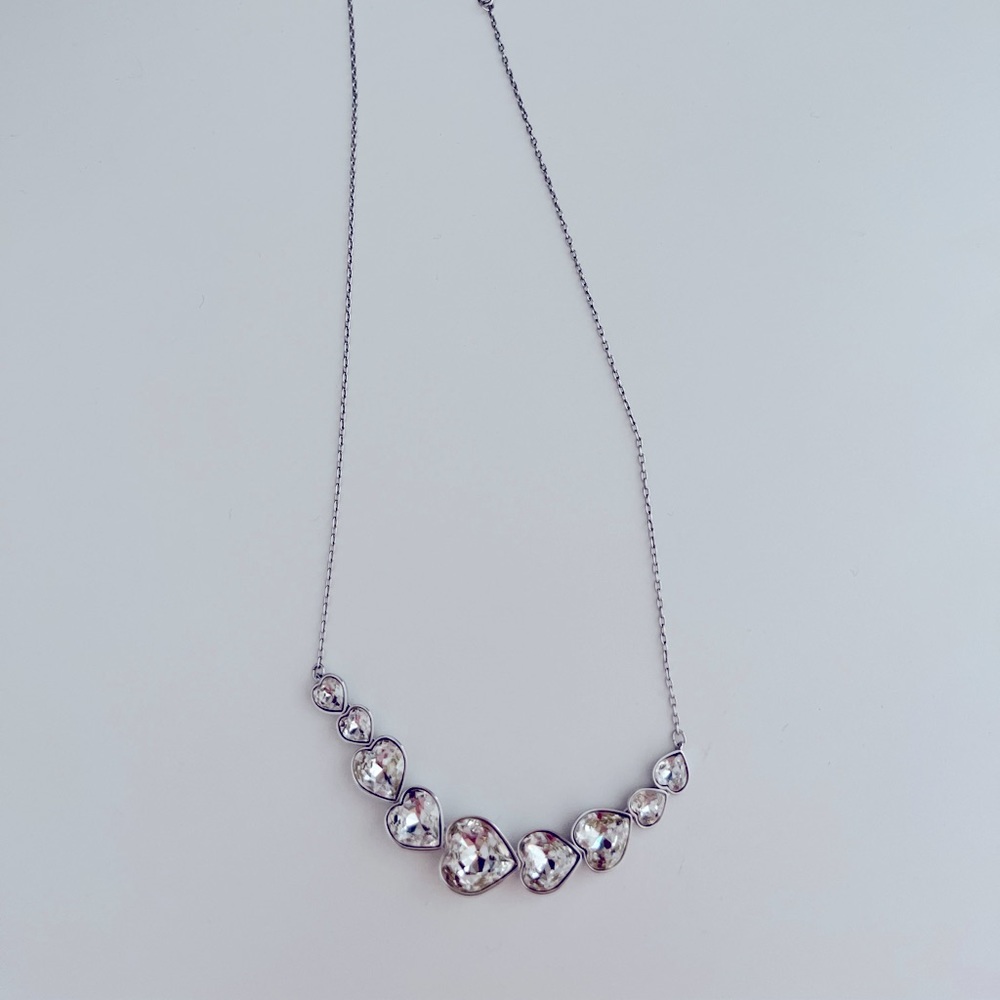 Swarovski Row of Hearts Necklace